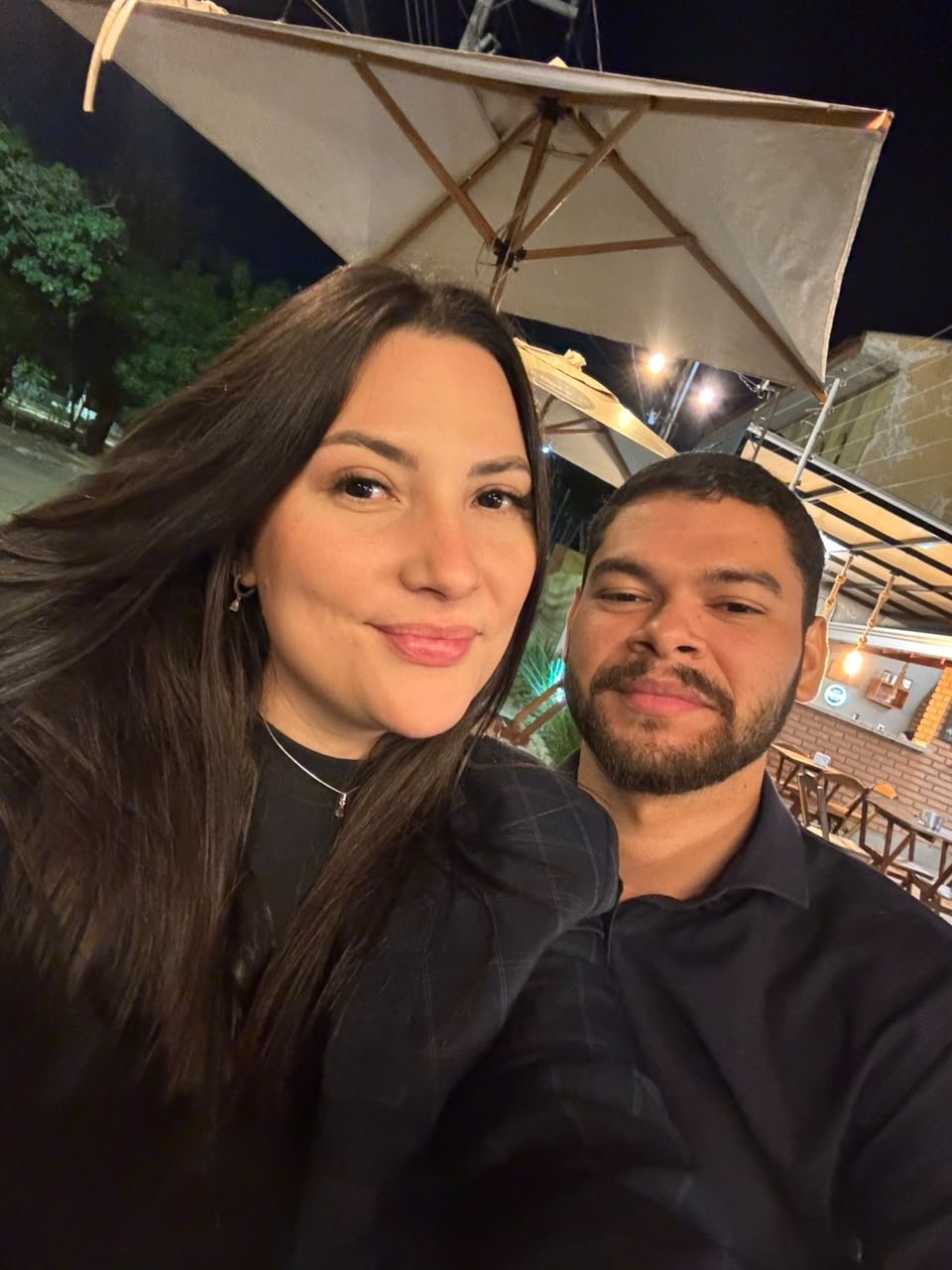Daniele e Kauã juntos em uma selfie